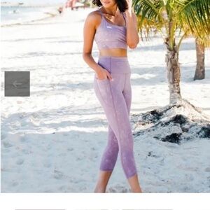 Zyia Active Lilac Floral Leggings
